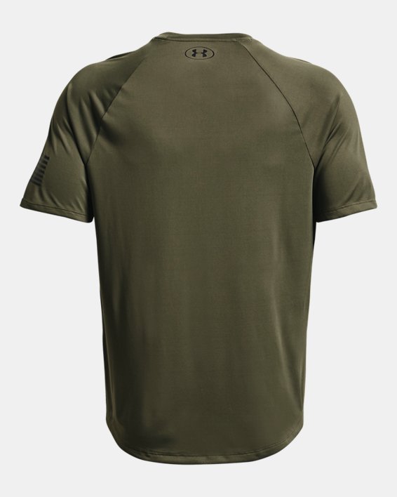 Men's UA Tech™ Freedom Short Sleeve T-Shirt, Green, pdpMainDesktop image number 5